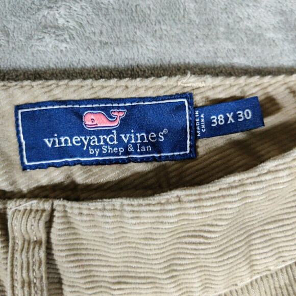Vineyard Vines Pants Mens Classic Corduroy 38 X 28 Sand Bar Khaki Preppy - Picture 2 of 8